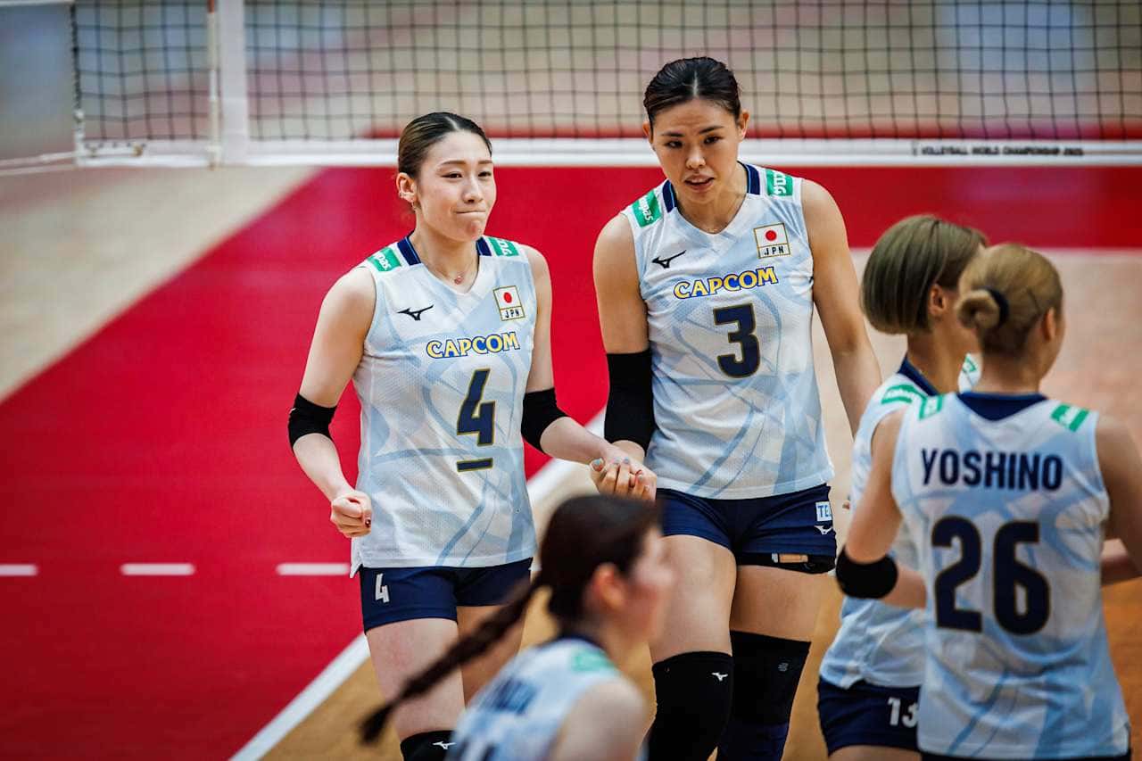 일본 배구팀은 세계 선수권 대회에서 가장 뛰어난 득점자 3명을 보유하고 있습니다. 사진: FIVB