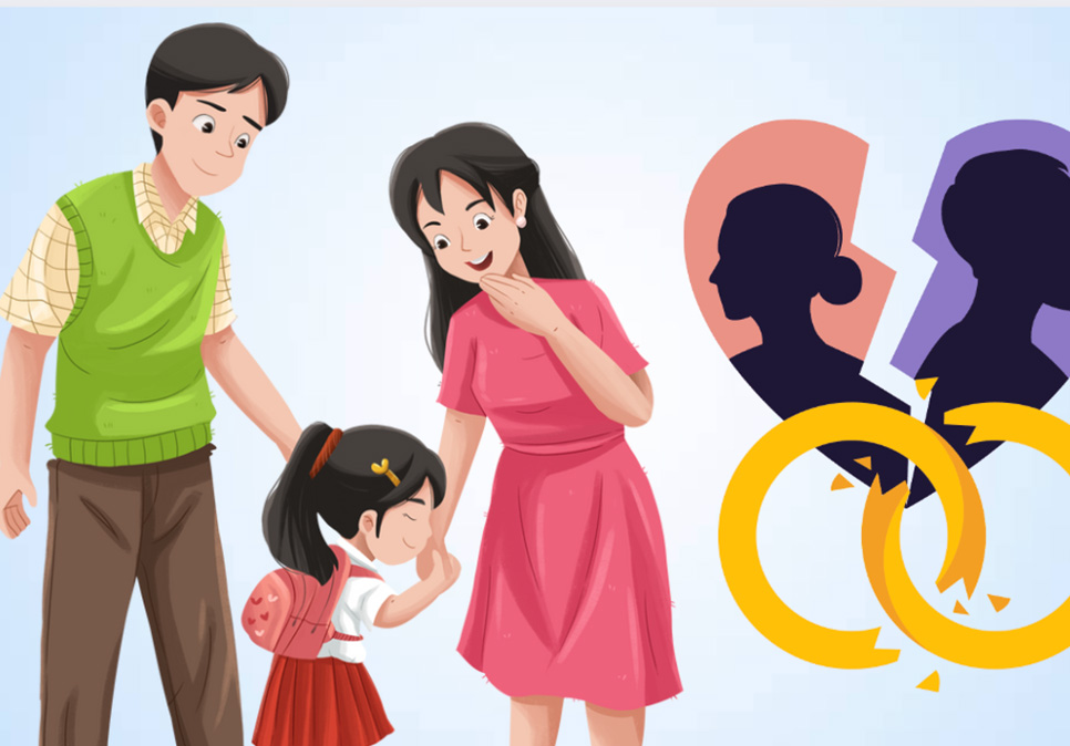 Ways to help children feel safe and happy when parents divorce. Graphics: Thien Nhan
