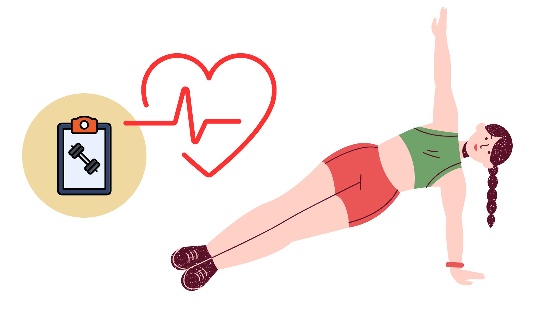 傾斜プランクは健康に良い毎日のエクササイズです。イラスト:Thanh Thanh