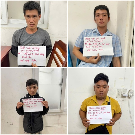 Cac doi tuong co lien quan tai co quan Cong an. Anh: Cong an Can Tho