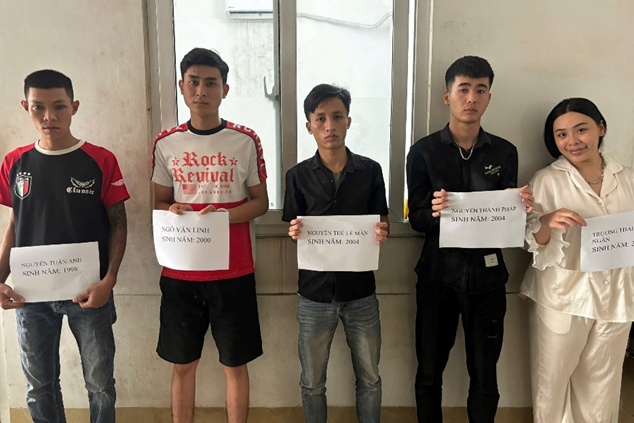 Cac doi tuong co lien quan tai co quan Cong an. Anh: Cong an Can Tho