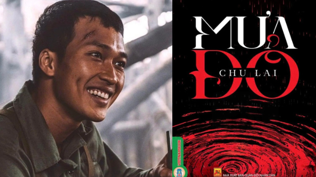 映画「Mua do」のシーン(左)と作家チュ・ライの小説の表紙(右)。写真:Galaxy、Fahasa