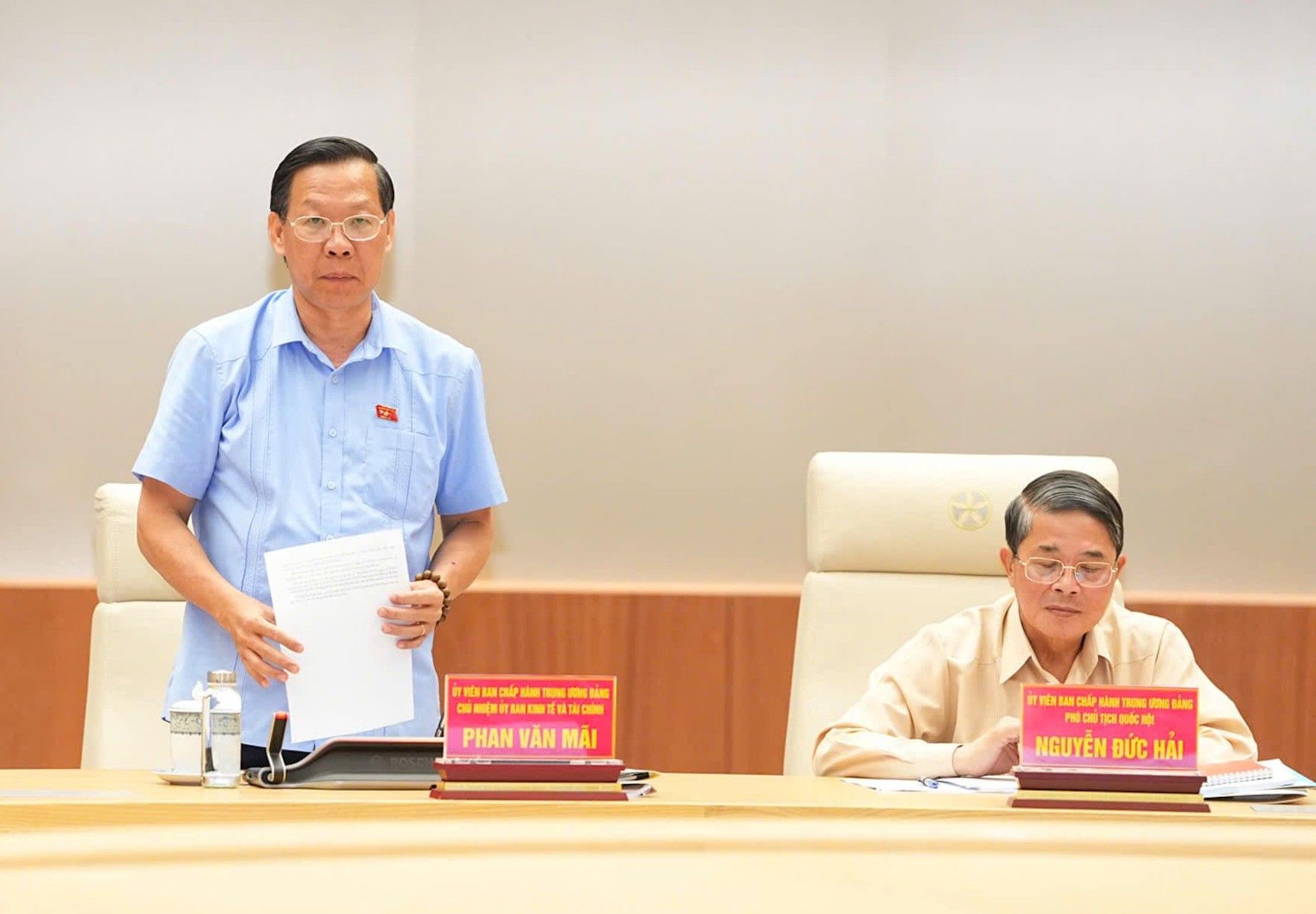 Ông Phan Văn Mãi, Ủy viên Trung ương Đảng, Chủ nhiệm Ủy ban Kinh tế và Tài chính kết luận buổi làm việc. Ảnh: Cổng TTĐT Hải Phòng