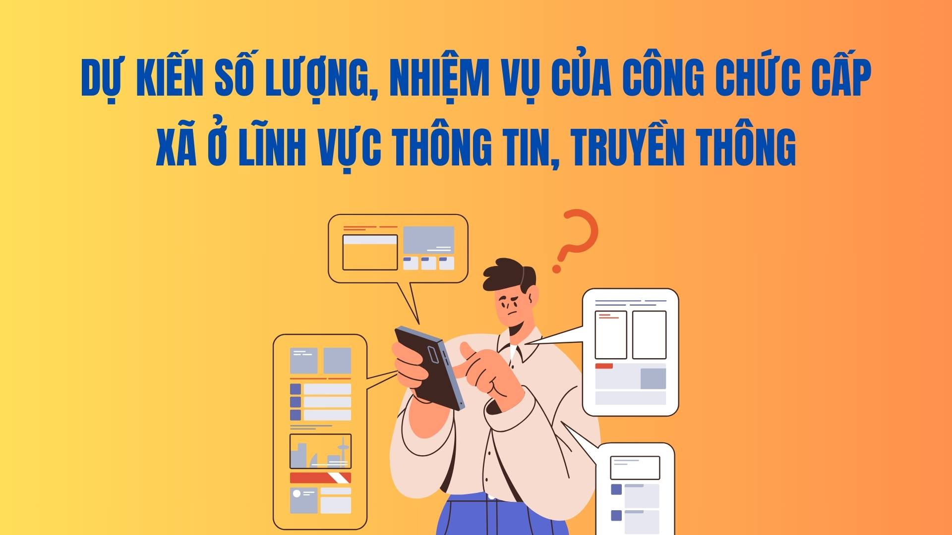 Estimated number and tasks of commune-level civil servants in the information and communication sector