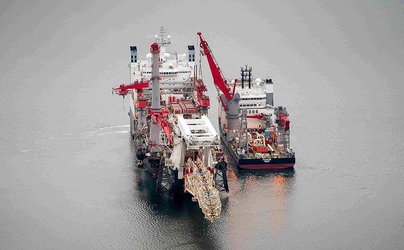 Nord Stream 2 gas pipeline under construction. Photo: TASS