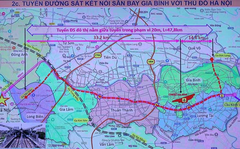 Road model connecting Gia Binh airport (Bac Ninh) with the center of Hanoi. Photo: VGP/Nhat Bac