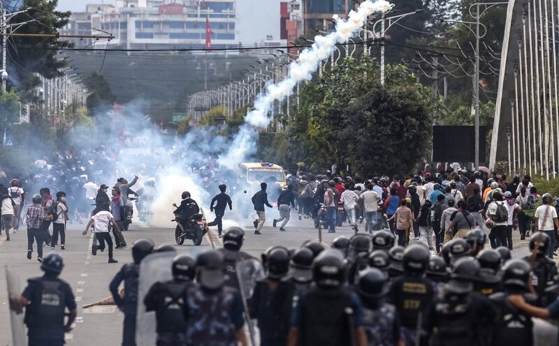 protests over social media ban on September 8 in Nepal. Photo: AFP