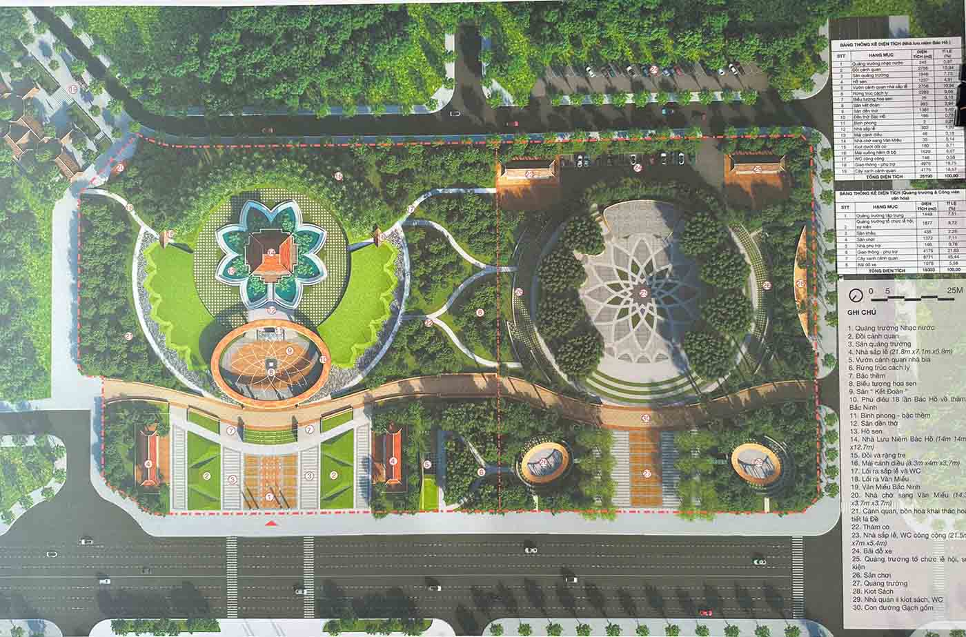 Phối cảnh dự án Công viên Văn Miếu (tỉnh Bắc Ninh). Ảnh: Linh Ngọc