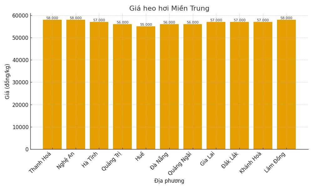 Gia heo hoi ngay 9.9 tai khu vuc mien Trung. Do hoa: Thuy Linh 