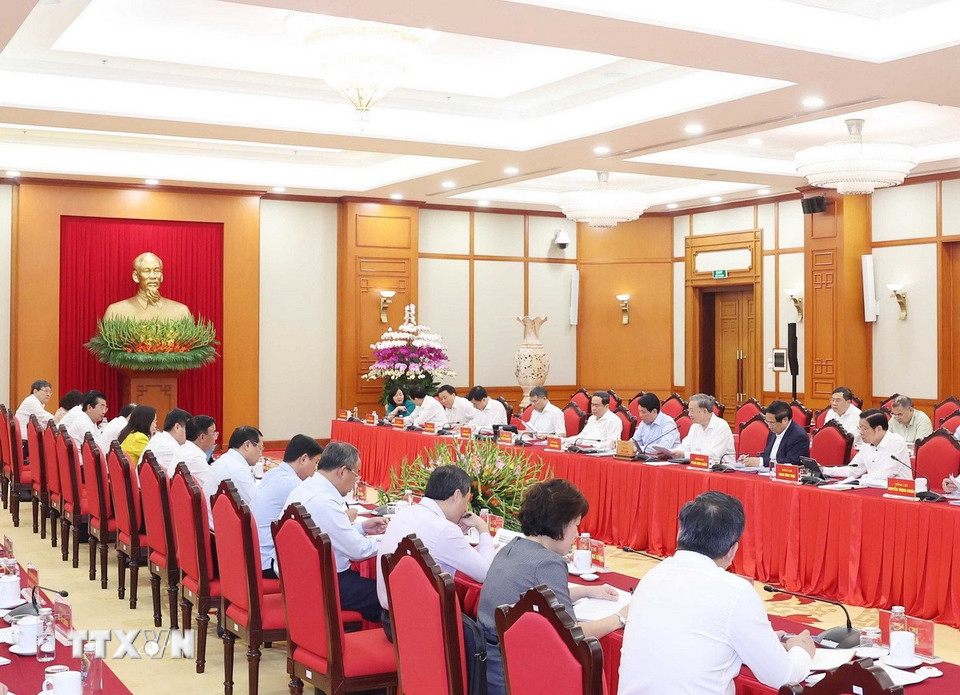 Toan canh buoi lam viec. Anh: TTXVN