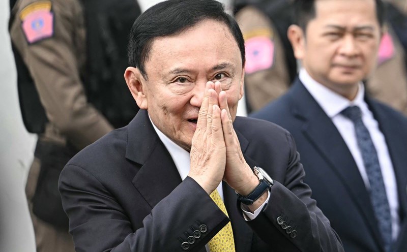 Former Prime Minister Thaksin Shinawatra arrived at the Thai Constitutional Court on the morning of September 9. Photo: AFP