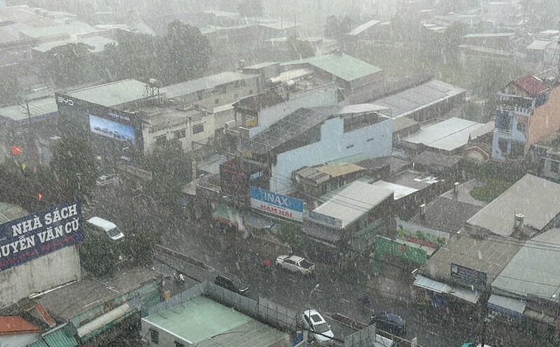 Ho Chi Minh City is having widespread rain. Photo: Minh Tam