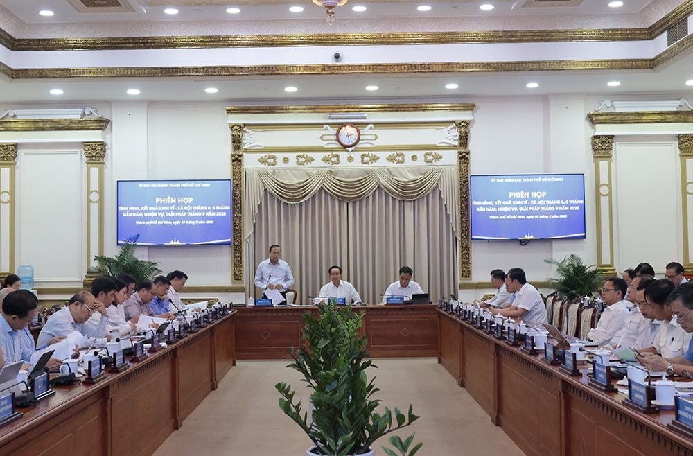 Vue d'ensemble de la session economique et sociale de Ho Chi Minh-Ville. Photo : Ha Trang