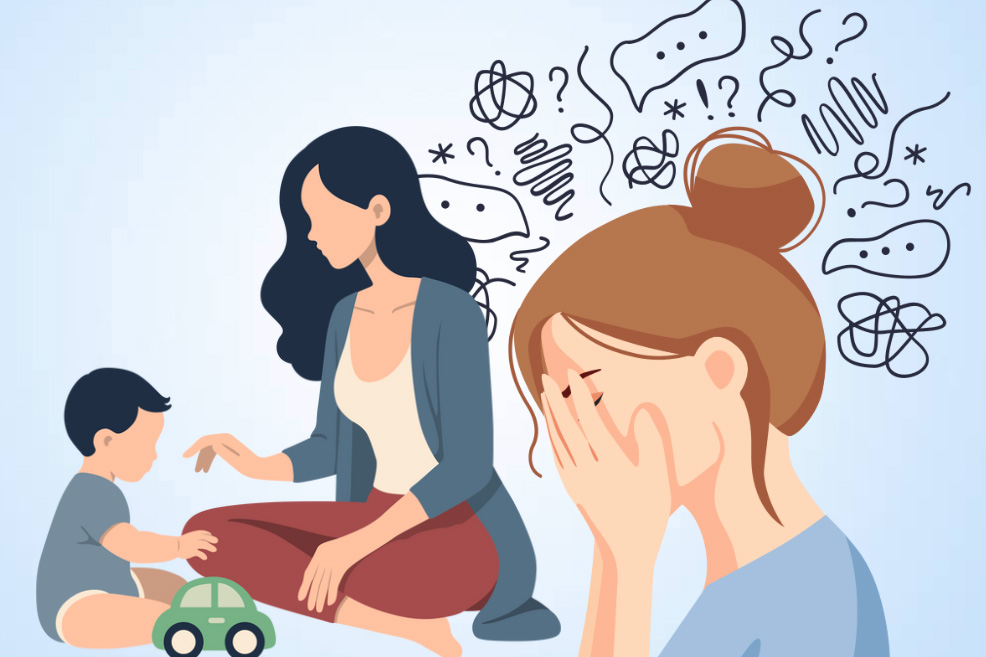 Causes of stress for single parents. Graphics: Thien Nhan