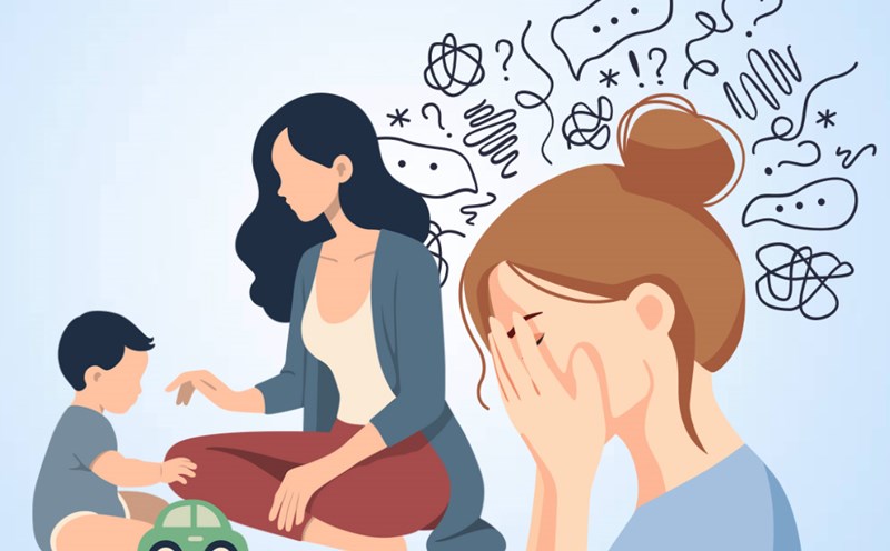 Causes of stress for single parents. Graphics: Thien Nhan