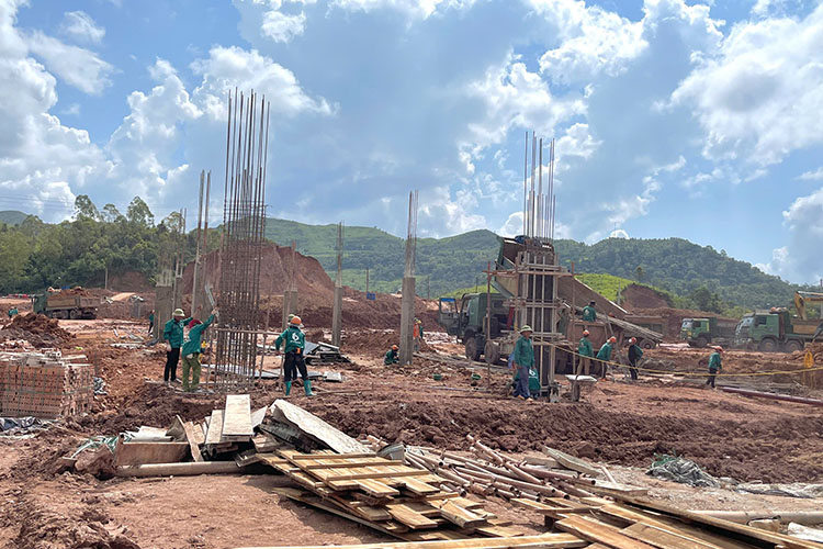 The Si Pa Phin Primary and Secondary School project has a total investment of more than 228 billion VND. Photo: Dien Bien Department of Construction