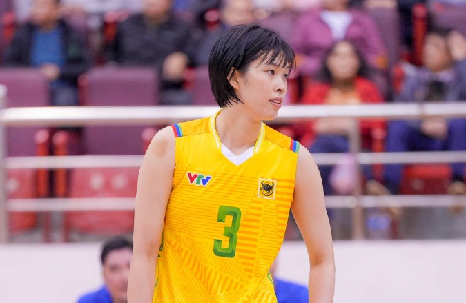 쩐티탄투이는 베트남 배구에서 가장 많은 해외 출전 선수입니다. 사진: VFV