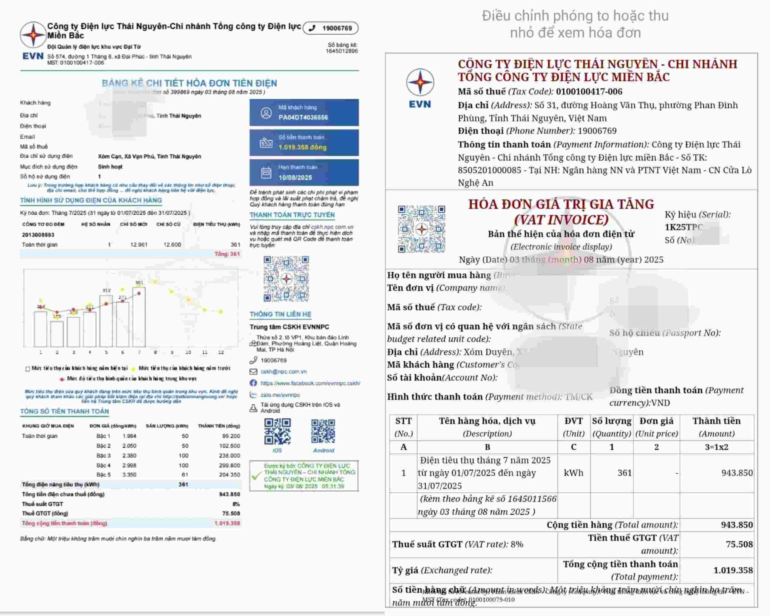 Hai bố con ở 2 xóm nhưng hóa đơn tiền điện giống y nhau, cần lời giải thích thuyết phục