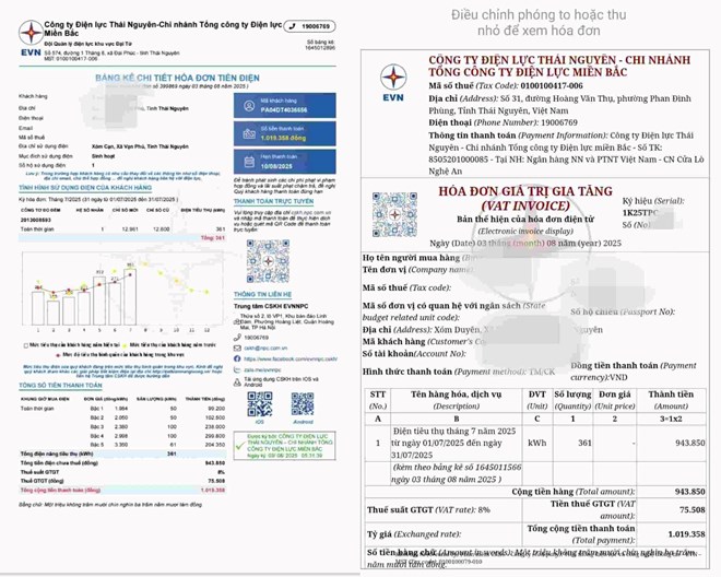 Hai bố con ở 2 xóm nhưng hóa đơn tiền điện giống y nhau, cần lời giải thích thuyết phục
