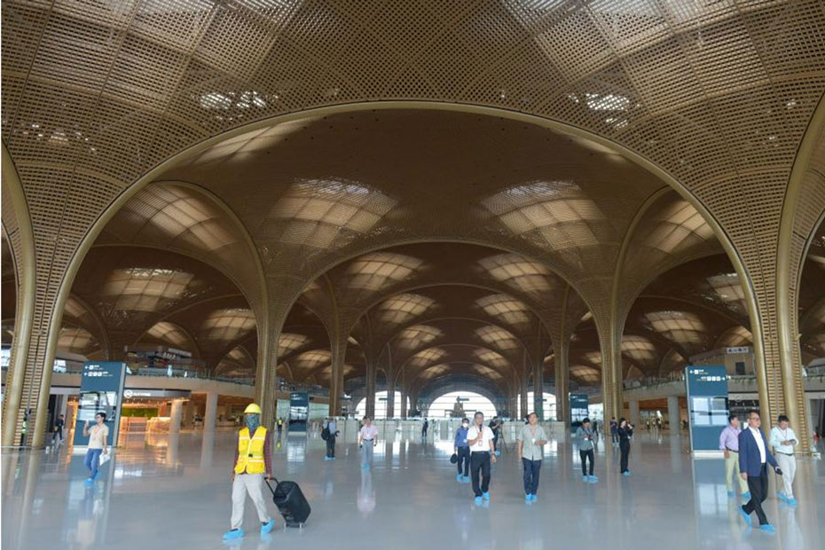 테크코 비다 캄보디아 국제공항의 내부 홀. 사진: 신화통신