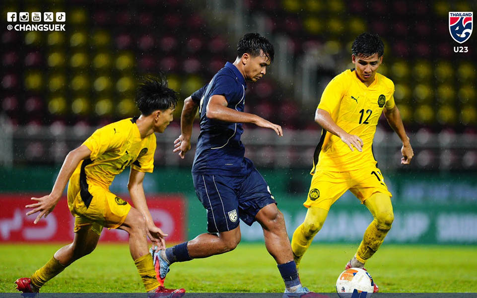 U23 Thai Lan tao ra the tran tot truoc U23 Malaysia. Anh: FAT