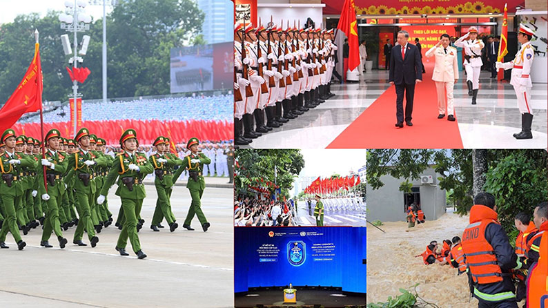 Theo chia sẻ của Bộ trưởng Bộ Công an, năm 2025, lực lượng Công an nhân dân tiếp tục gương mẫu, đi đầu thực hiện các chủ trương của Đảng, hoàn thành xuất sắc mọi nhiệm vụ được giao. Ảnh: Bộ Công an