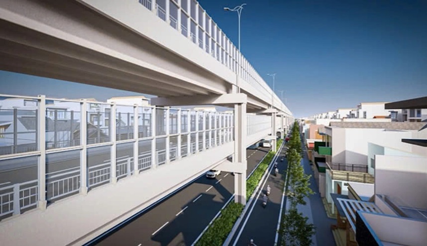 Phoi canh cau Phu My 2 xay hai tang. Anh: So Xay dung TPHCM