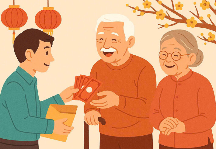 Combined payment of 2 months of pension and allowances for people to celebrate Tet happily. Graphics: Huong Giang