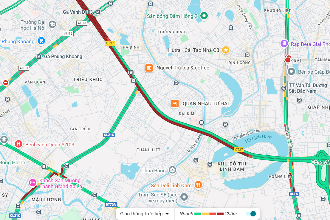 Ngay dau nghi le Tet Duong lich 2026, luong phuong tien di tren vanh dai 3 (ca tren cao va duoi thap) huong ve cao toc Phap Van deu rat cao.