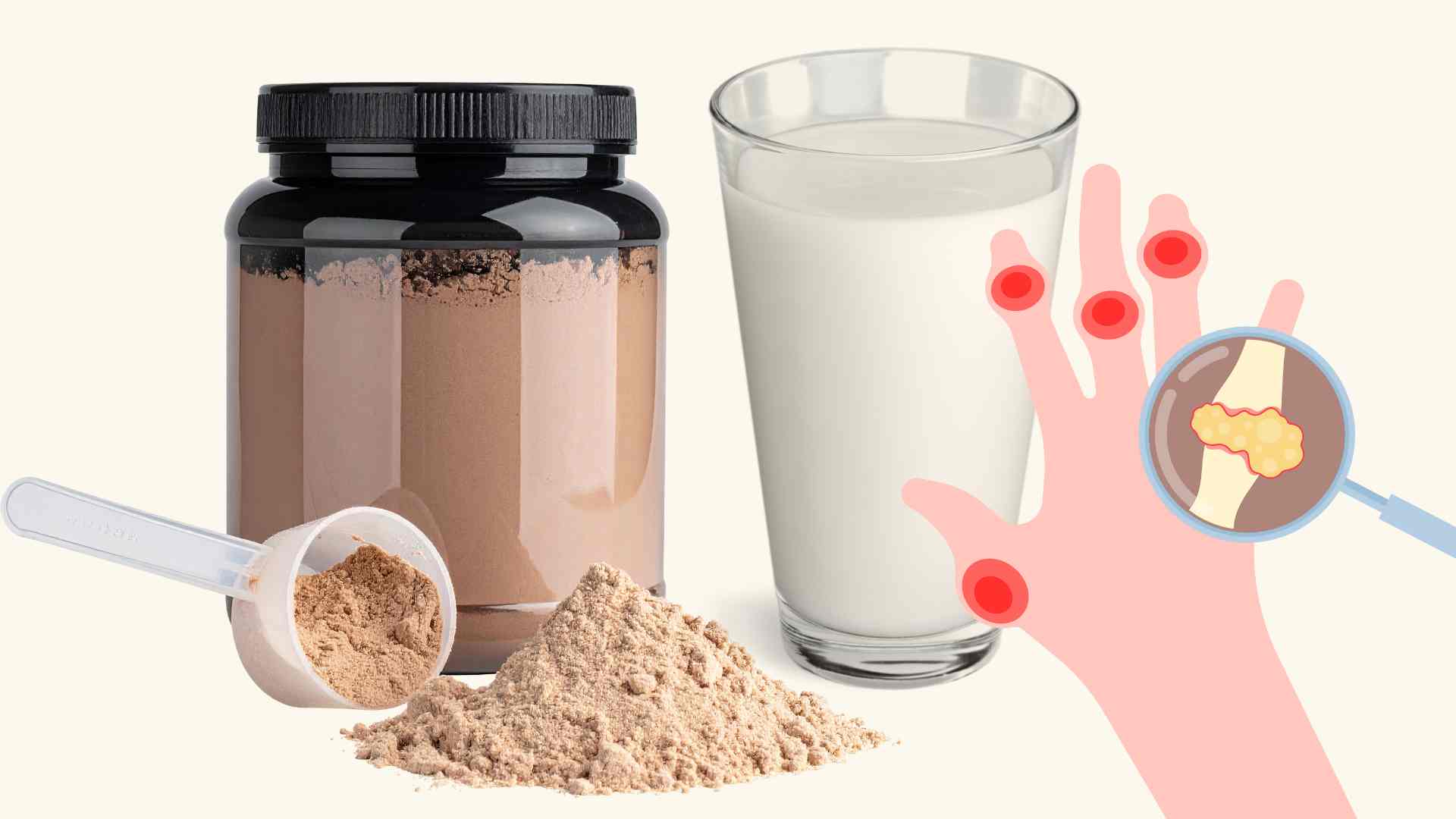Drinking muscle-building protein properly will not affect the uric acid index. Graphics: Ha May