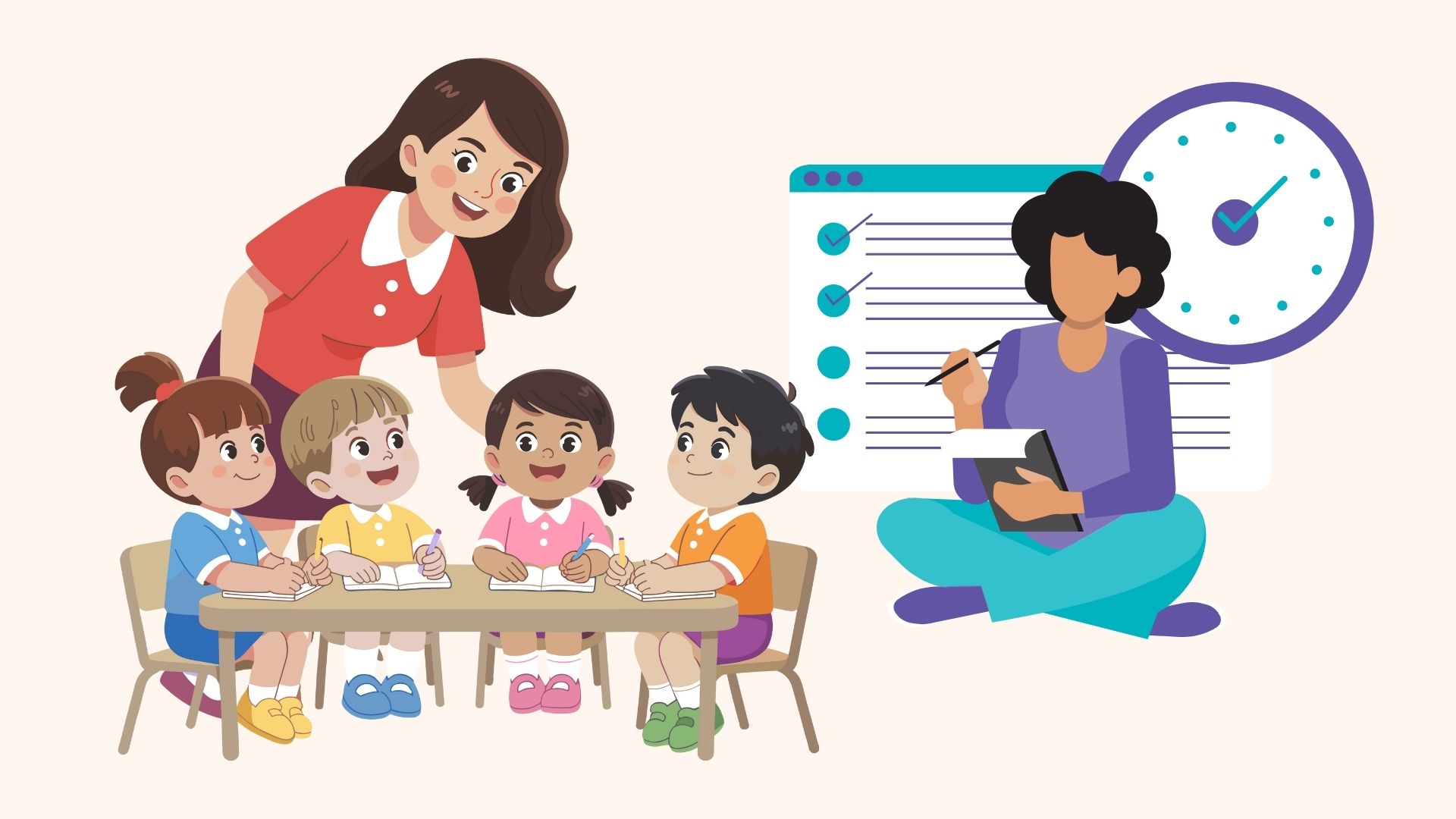 Proposal to reduce teaching hours for preschool teachers concurrently holding clerical positions. Graphics: Linh Dan