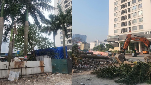 Hinh anh truoc va sau khi giai toa. Anh: Minh Hanh 