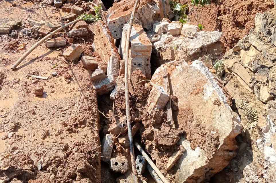 Scene of the labor accident that killed 2 workers in Dien Bien. Photo: People provided