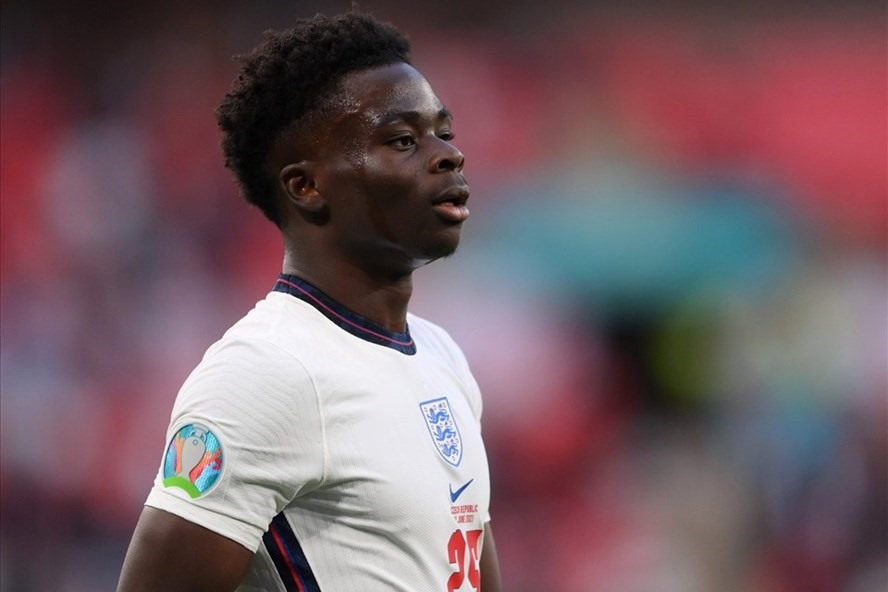 Khong chi Arsenal, Bukayo Saka cung la nhan to quan trong cua doi tuyen Anh. Anh: AFP