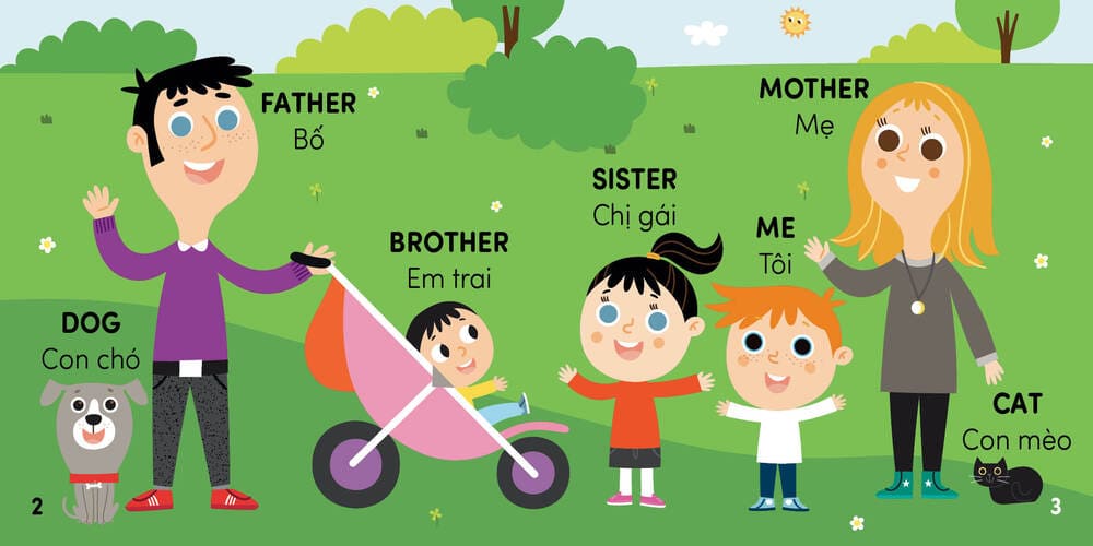 Parents can choose the first set of English books to help children easily access and awaken their language potential. Photo: Publishing House