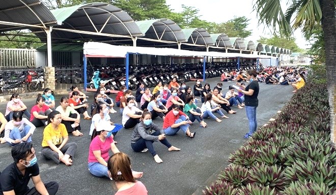 Highest Tet bonus of 2.2 months' salary at Pou Sung Vietnam Co., Ltd. Archive photo: HAC