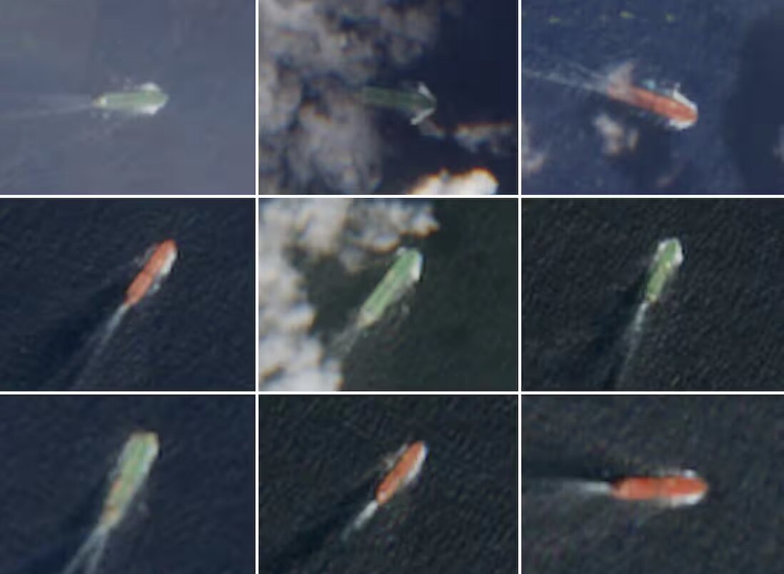 Nine oil tankers are moving east from Venezuela. Photo: Copernicus Sentinel 2026