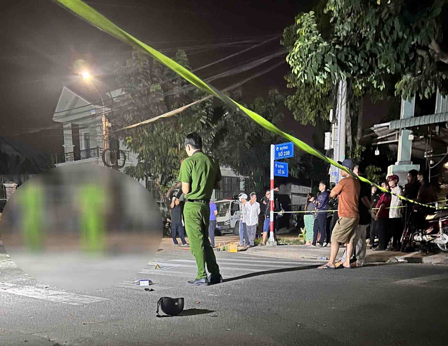 Cong an kham nghiem dieu tra lam ro vu tai nan. Anh: Ban doc cung cap