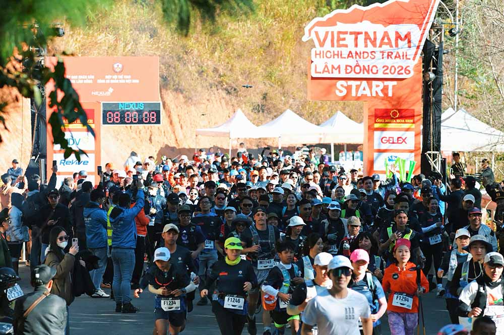 More than 1,000 athletes compete at Vietnam Highlands Trail - Hoa Sen Home Cup, Lam Dong 2026. Photo: Nexus