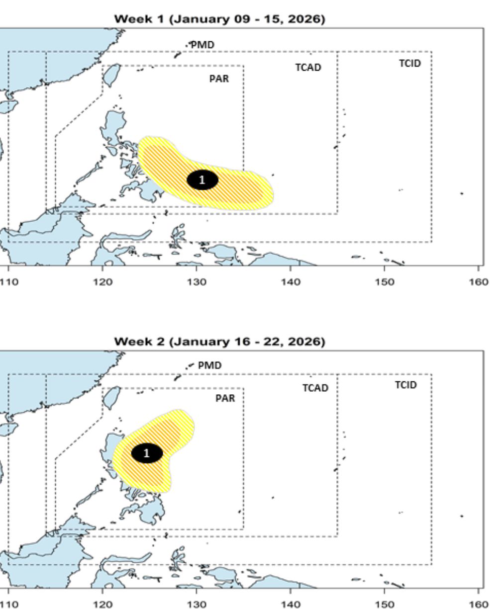Du bao kha nang ap thap o Philippines manh len thanh bao o muc thap den trung binh. Anh: PAGASA