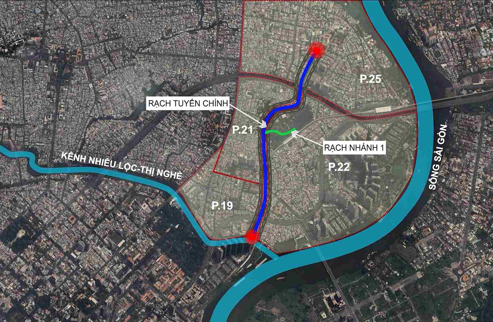 Vi tri rach Van Thanh se duoc cai tao. Anh: Ban ha tang do thi TPHCM