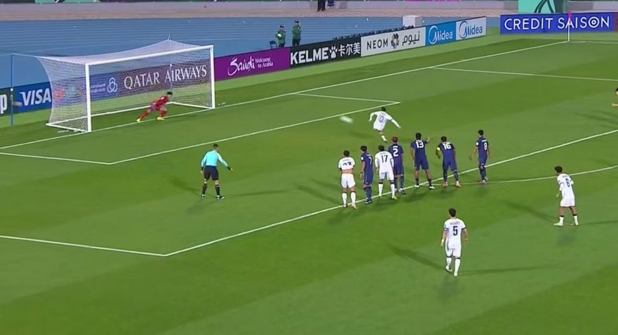 U23 Thailand drew 1-1 with U23 Iraq at the 2026 AFC U23 Championship. Photo cut from video
