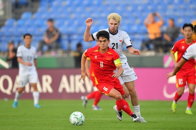 U23 Viet Nam co nhieu loi the nhat tai bang A de gianh ve di tiep, so voi U23 Jordan, U23 Saudi Arabia va U23 Kyrgyzstan. Anh: AFC