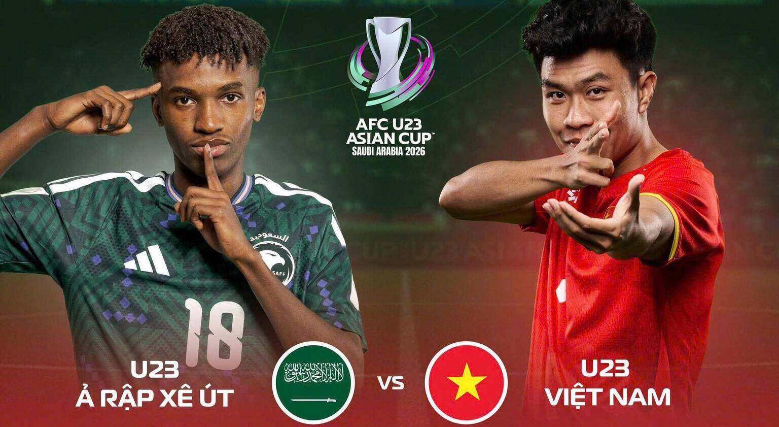 Today's football schedule with the focus of the U23 Saudi Arabia - U23 Vietnam match. Photo: TV360