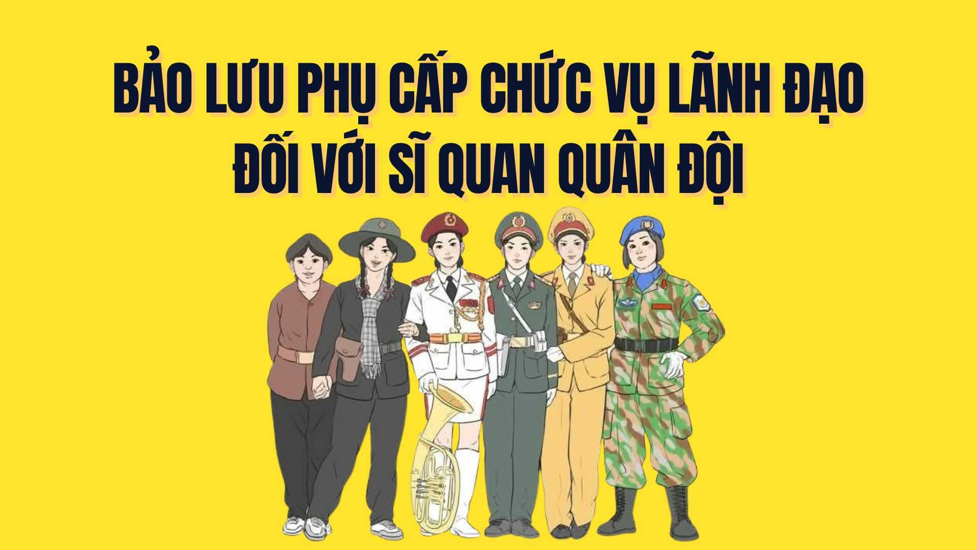 Regulations on preserving leadership position allowances for military officers. Graphics: Tra My