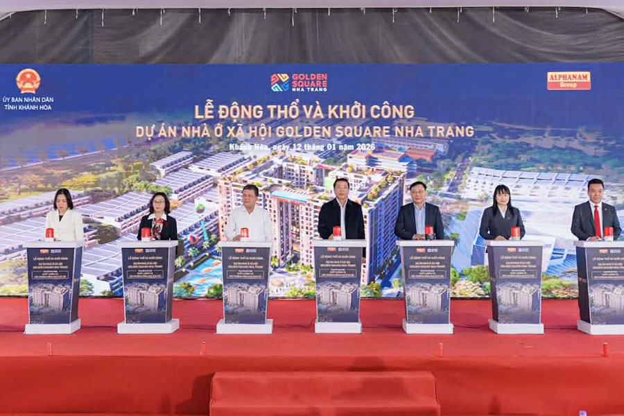 Khanh Hoa starts construction of CT-01 social housing project. Photo: Huu Long