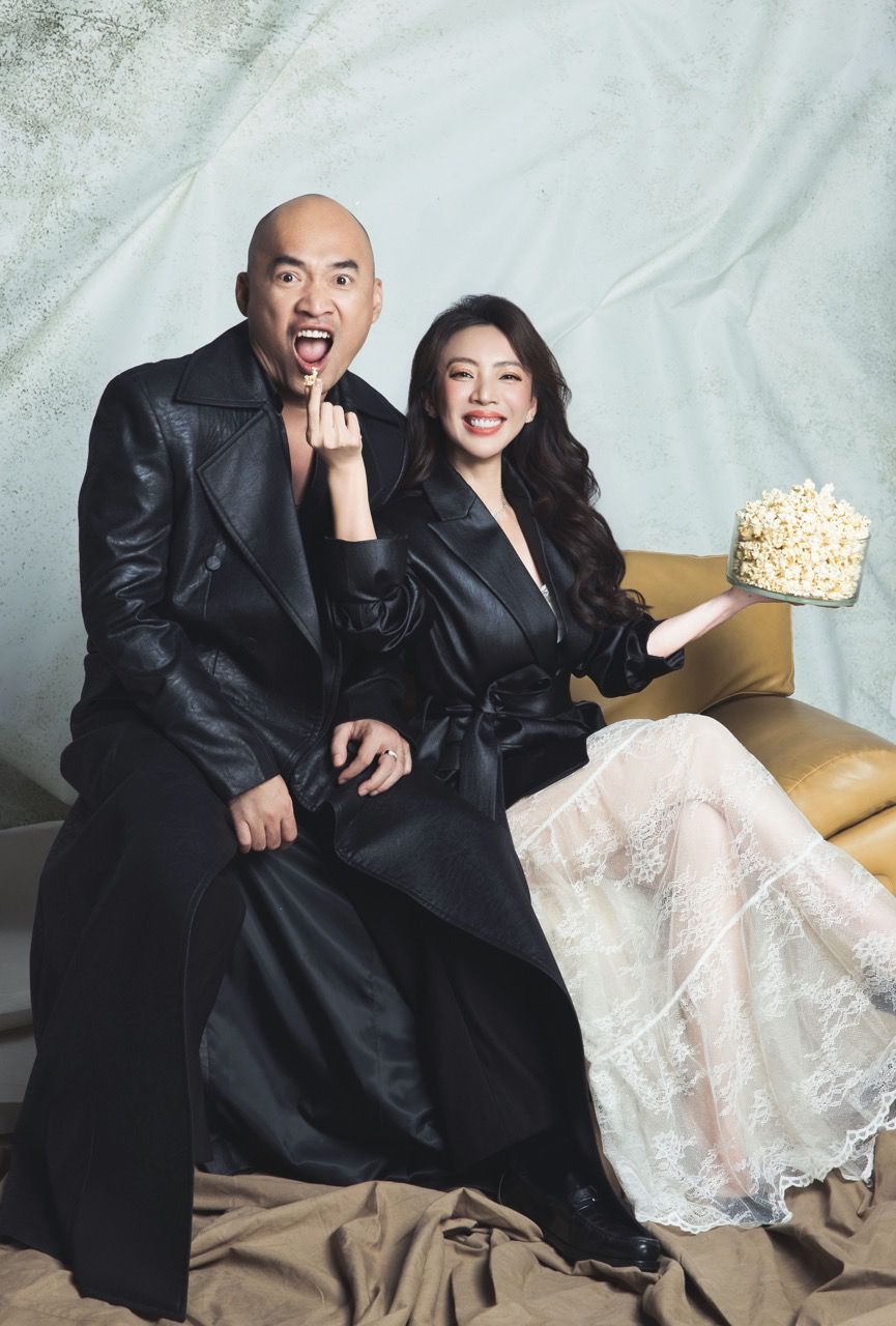 Thu Trang va Tien Luat ky niem 15 nam ngay cuoi. Anh: Nghe si cung cap.