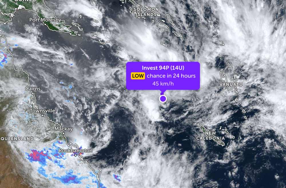 Mot ap thap khac dang hoat dong tren bien An Do Duong. Anh: JTWC