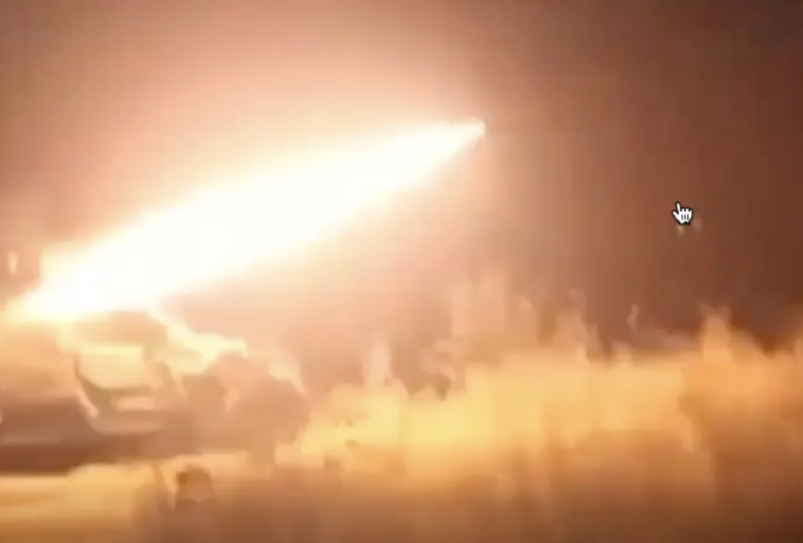 Image cut from a video of the Air Force Command recording the scene of the Tempest air defense system from the US participating in combat. Photo: Ukrainian Air Force Command Center