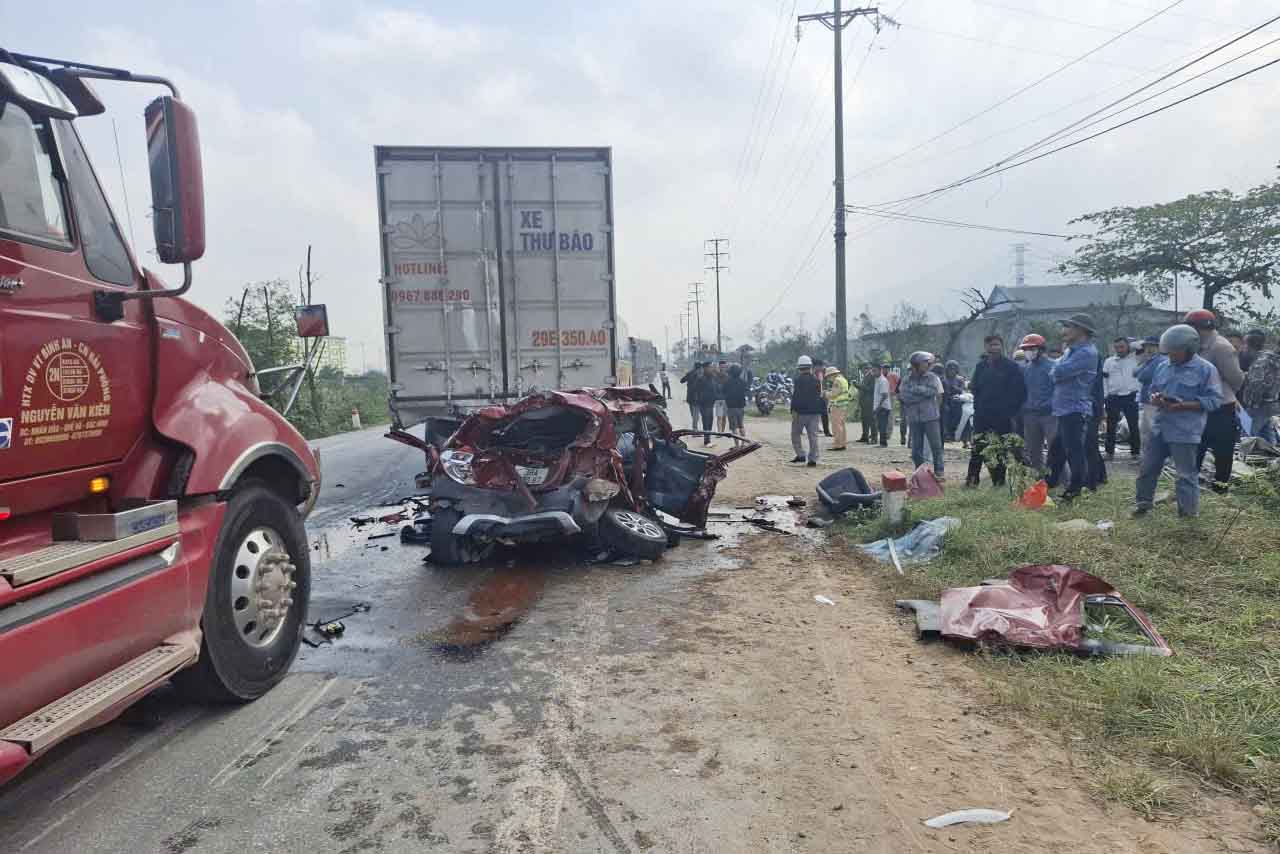 Scene of the accident. Photo: Tran Tuan.